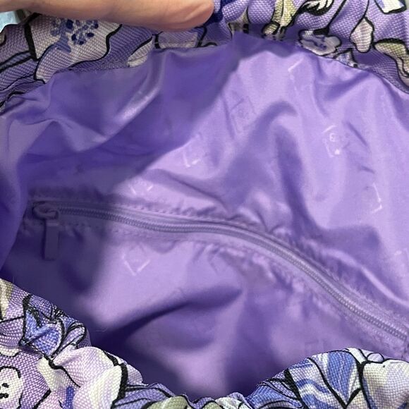 Vera Bradley Lighten Up Deluxe Wild Roses Lavender Floral Drawstring B/P  NWT - Picture 7 of 8